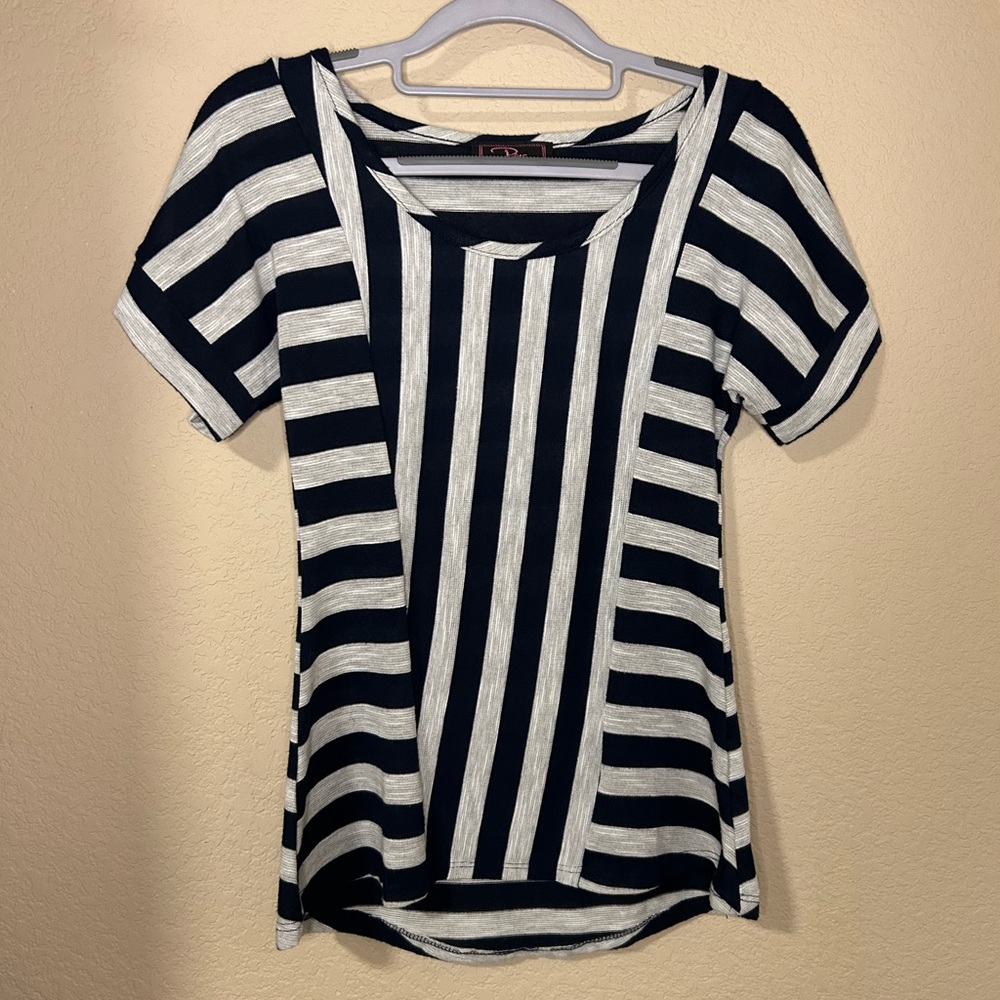 Made in USA 🇺🇸 P.inc striped sailor short-sleeved top Small